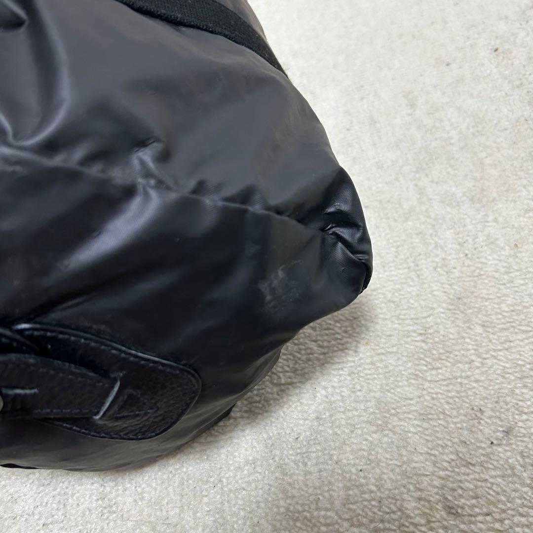 美品　ハンティングワールド　ボストンバッグ　バチュークロス　黒　ナイロン　レザー