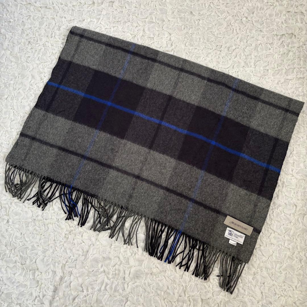 シークレットクローゼット別注ジョンストンズ 大判ストール チェック　カシミヤ