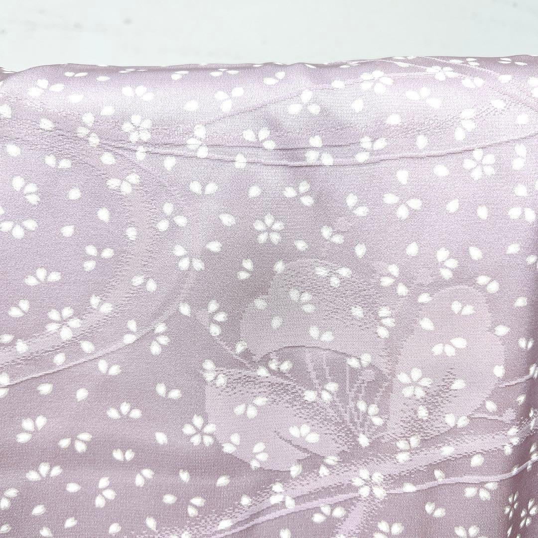 未着用　小紋　桜　花びら　流水地紋　お洒落　着物　032k