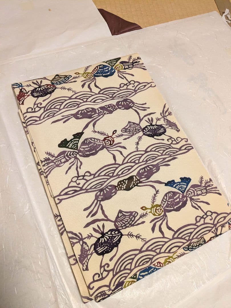 t*4様 正絹 江戸紅型名古屋帯と大島紬着物、長襦袢、帯締め帯揚げセット