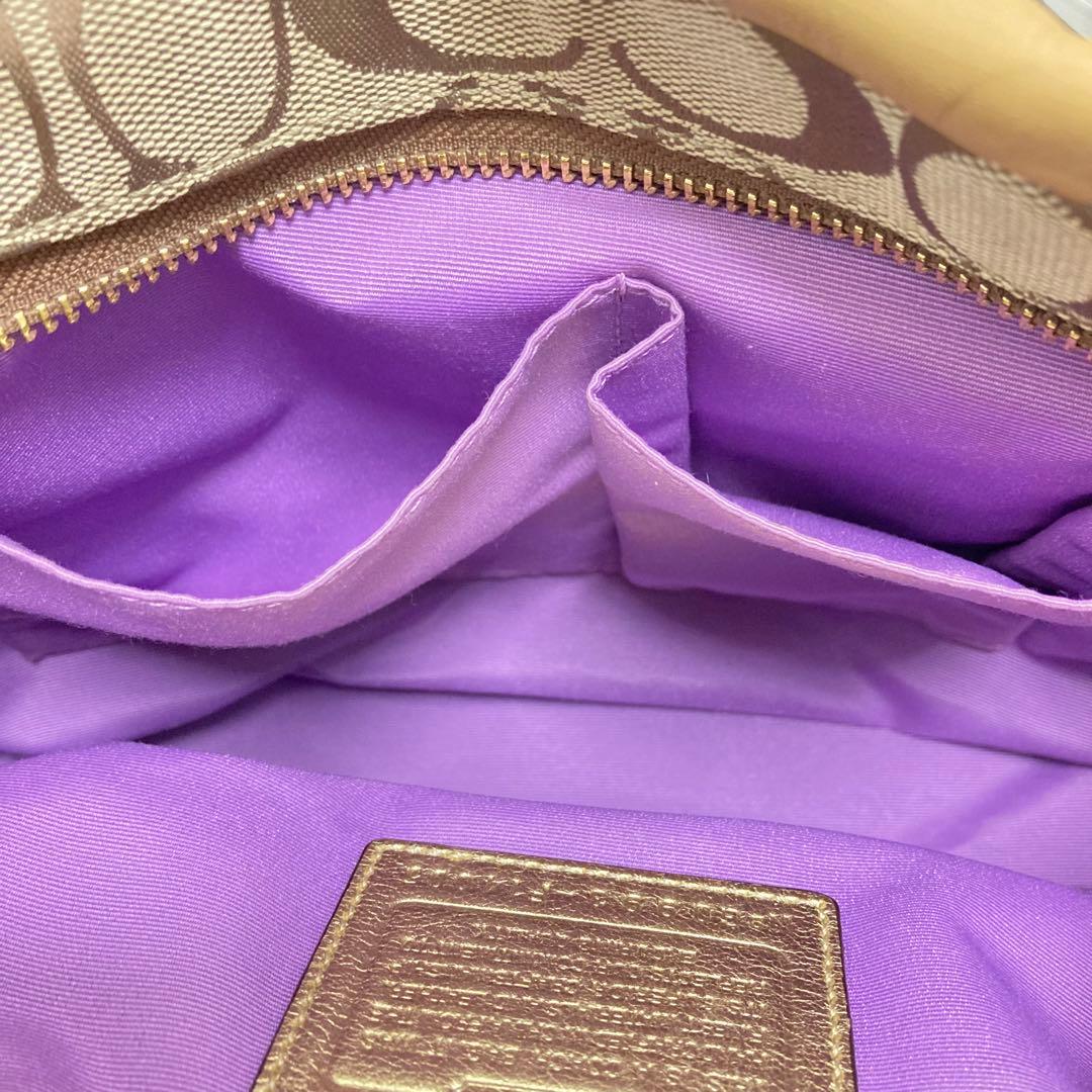 COACH ワンショルダーバッグ パッチワーク ゴールド金具　ターンロック装飾