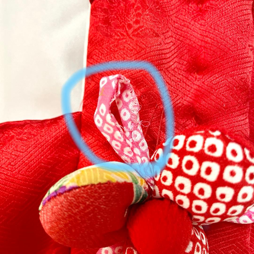 七五三 絹 着物 被布 9点セット 女の子 ３歳 753 赤 フルセット