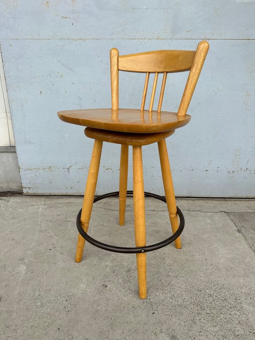 カウンターチェア 天然木　ハイスチェアー　2脚