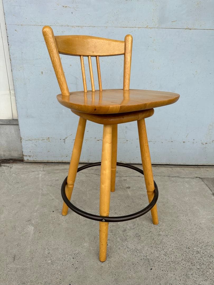 カウンターチェア 天然木　ハイスチェアー　2脚