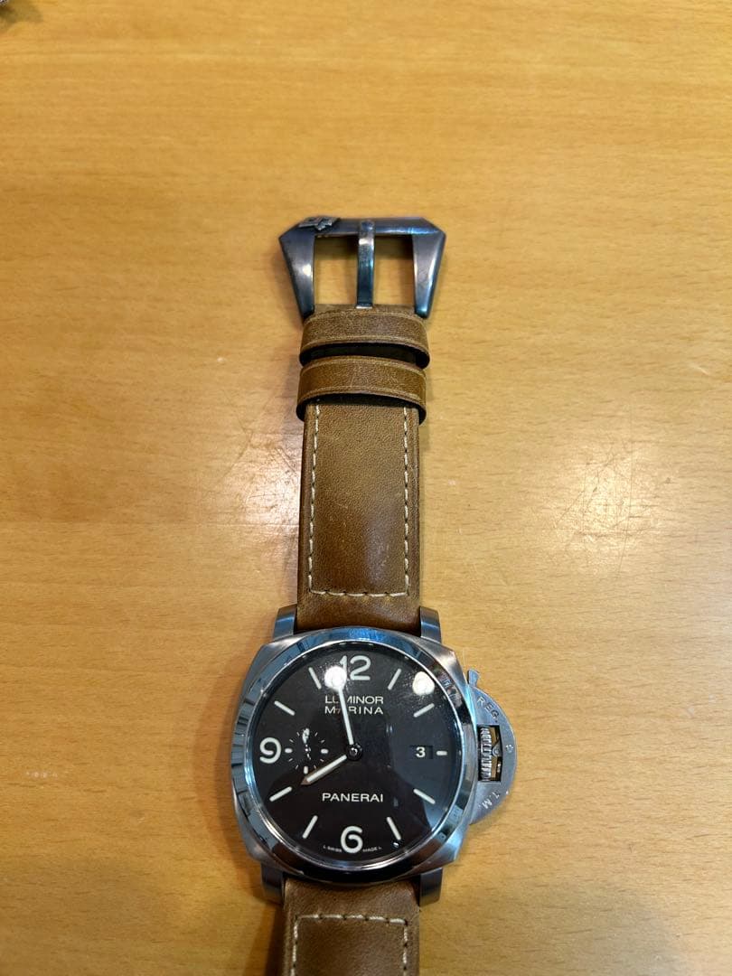 パネライ カーフレザー ブラウン アッソルタメンテ よーバックル シルバー