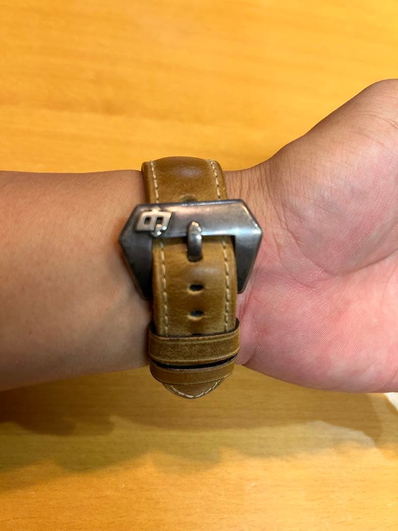 パネライ カーフレザー ブラウン アッソルタメンテ よーバックル シルバー