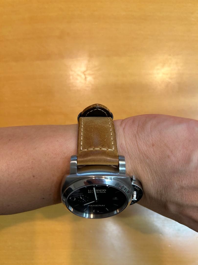 パネライ カーフレザー ブラウン アッソルタメンテ よーバックル シルバー