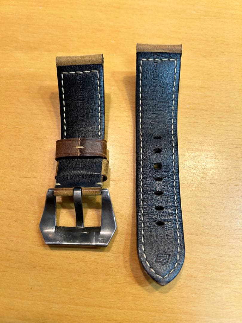 パネライ カーフレザー ブラウン アッソルタメンテ よーバックル シルバー