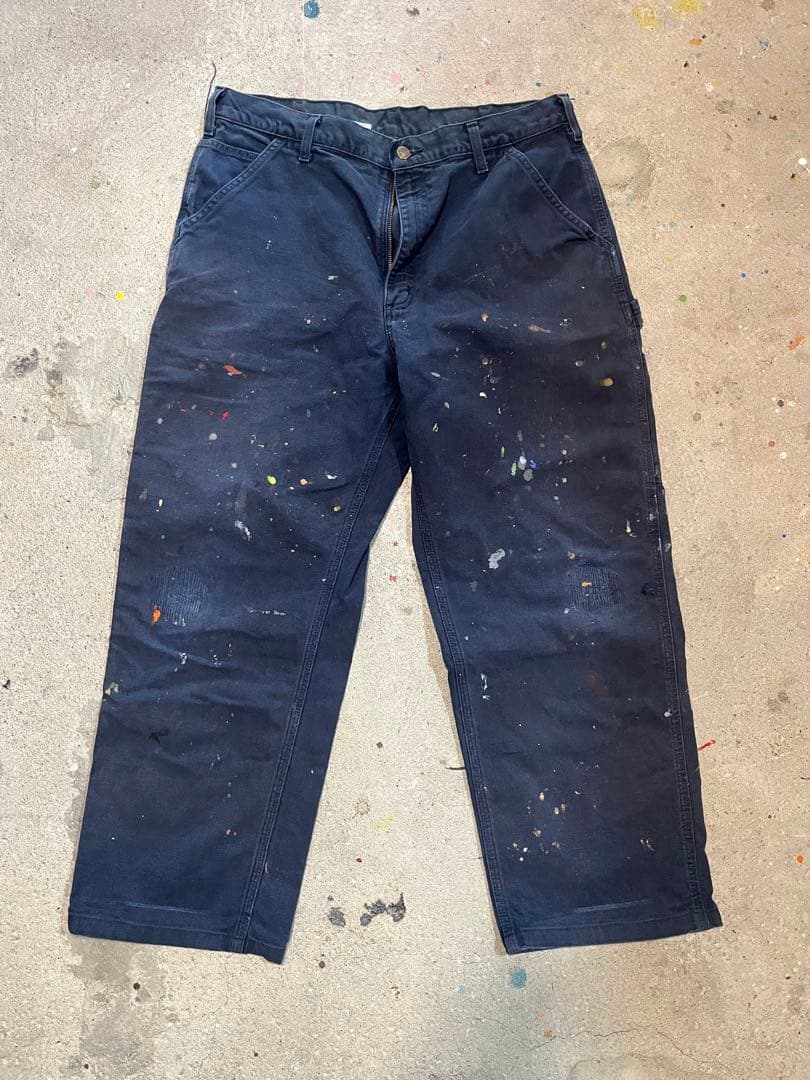 Carhartt ペインター　ペンキ　ネイビー　w36 90s