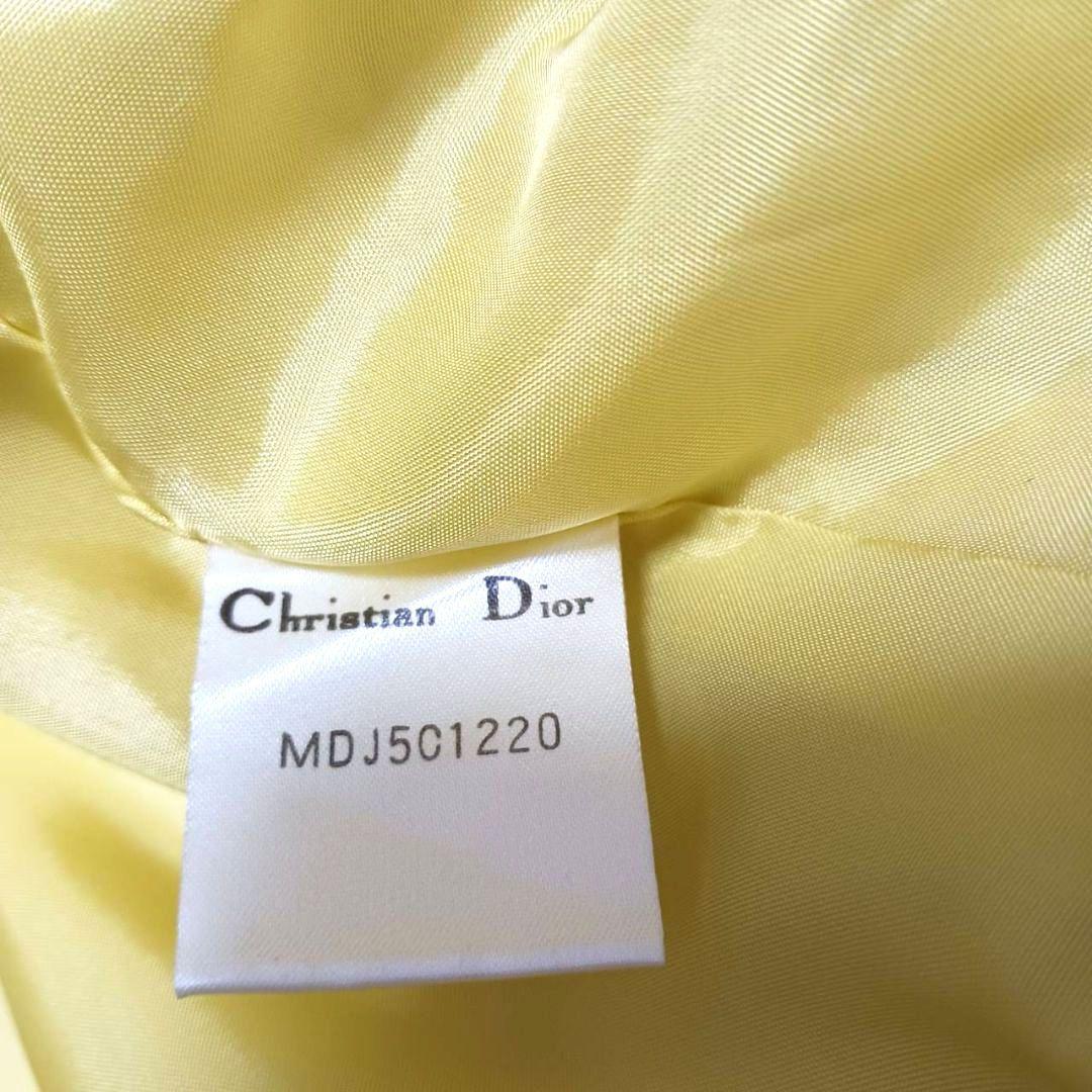 クリスチャンディオール★ヘリンボーン★Pコート★ウールアンゴラ11号イエロー