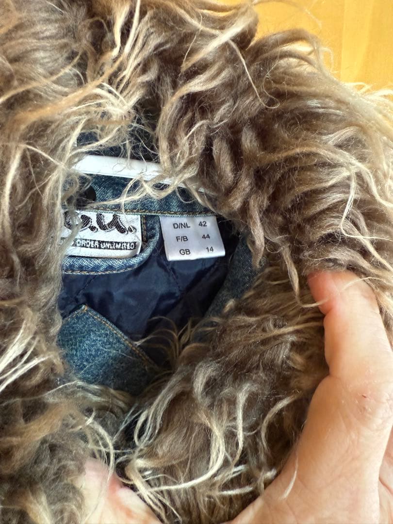 litmus ヴィンテージ ファー付きデニムジャケット ベスト セレクト 古着