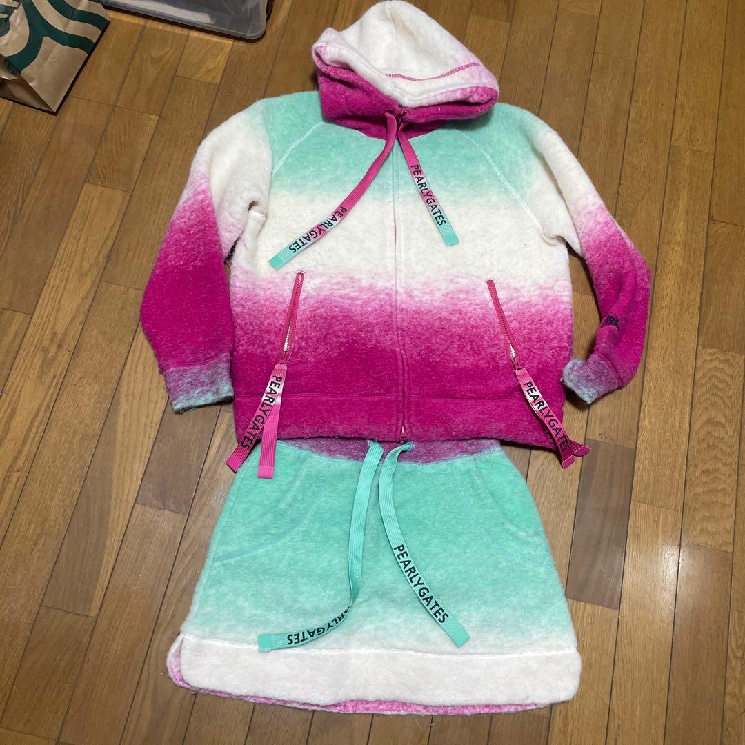 パーリーゲイツ　セットアップ　スカート　パーカー