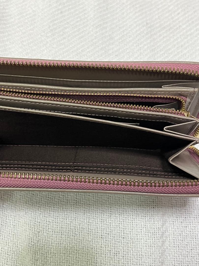 極美品✨ russet 長財布 ラウンドジップウォレット グレーピンク