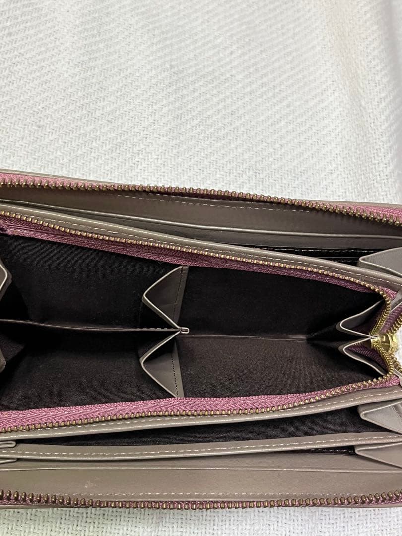 極美品✨ russet 長財布 ラウンドジップウォレット グレーピンク