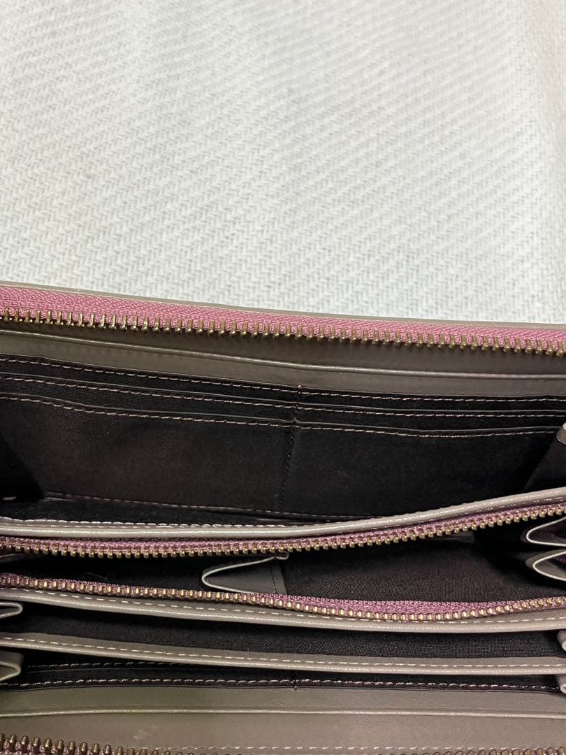 極美品✨ russet 長財布 ラウンドジップウォレット グレーピンク
