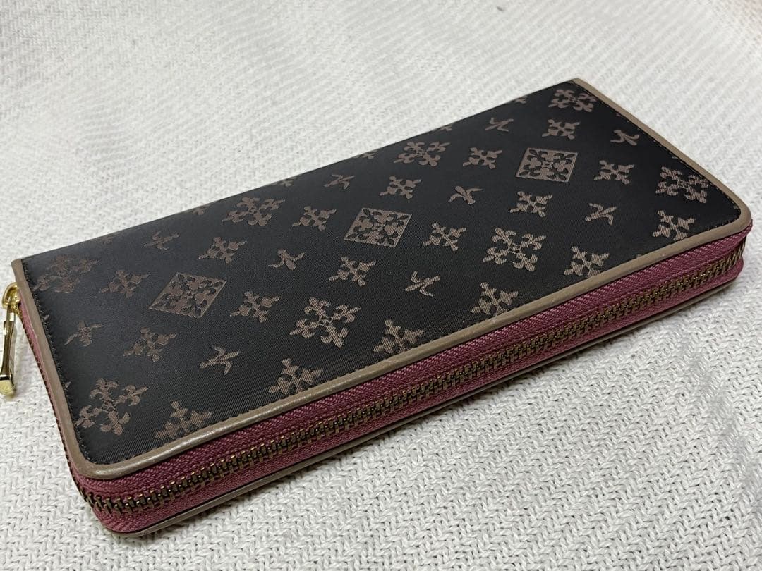 極美品✨ russet 長財布 ラウンドジップウォレット グレーピンク