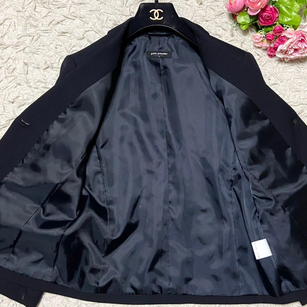 【極美品】 ポンポネット お受験スーツ フルセット チェック リボン サイズLL