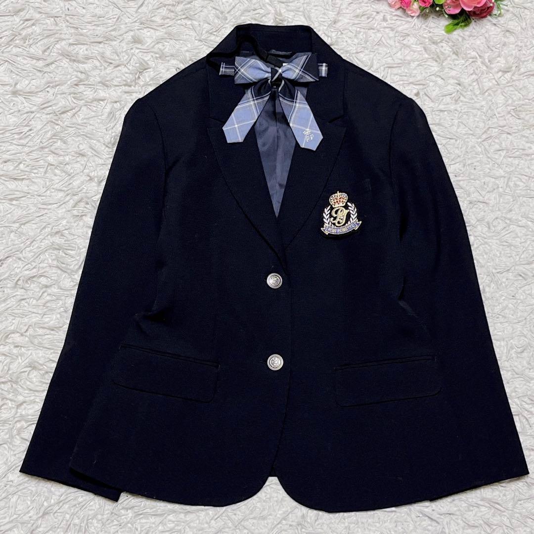 【極美品】 ポンポネット お受験スーツ フルセット チェック リボン サイズLL