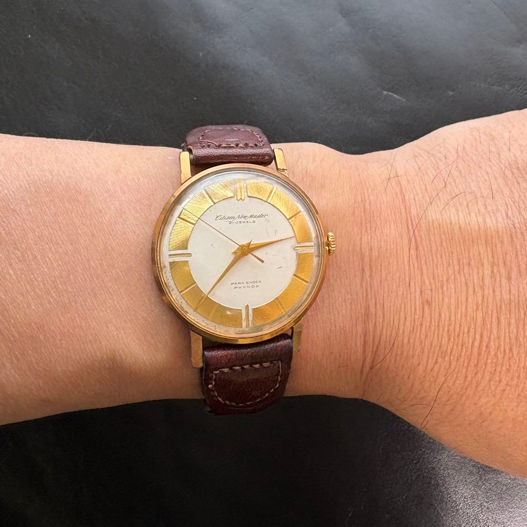 シチズン ニューマスター 21石 手巻き アンティーク時計 1960年代