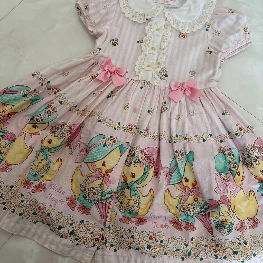 シャーリーテンプル♡あひるお出かけプリントシリーズ♡ワンピース100センチ美品