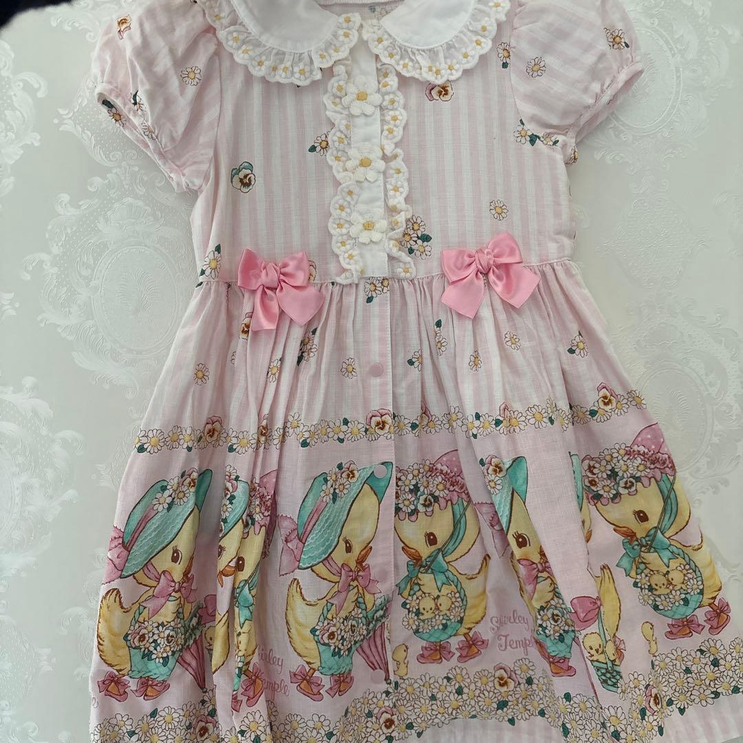 シャーリーテンプル♡あひるお出かけプリントシリーズ♡ワンピース100センチ美品