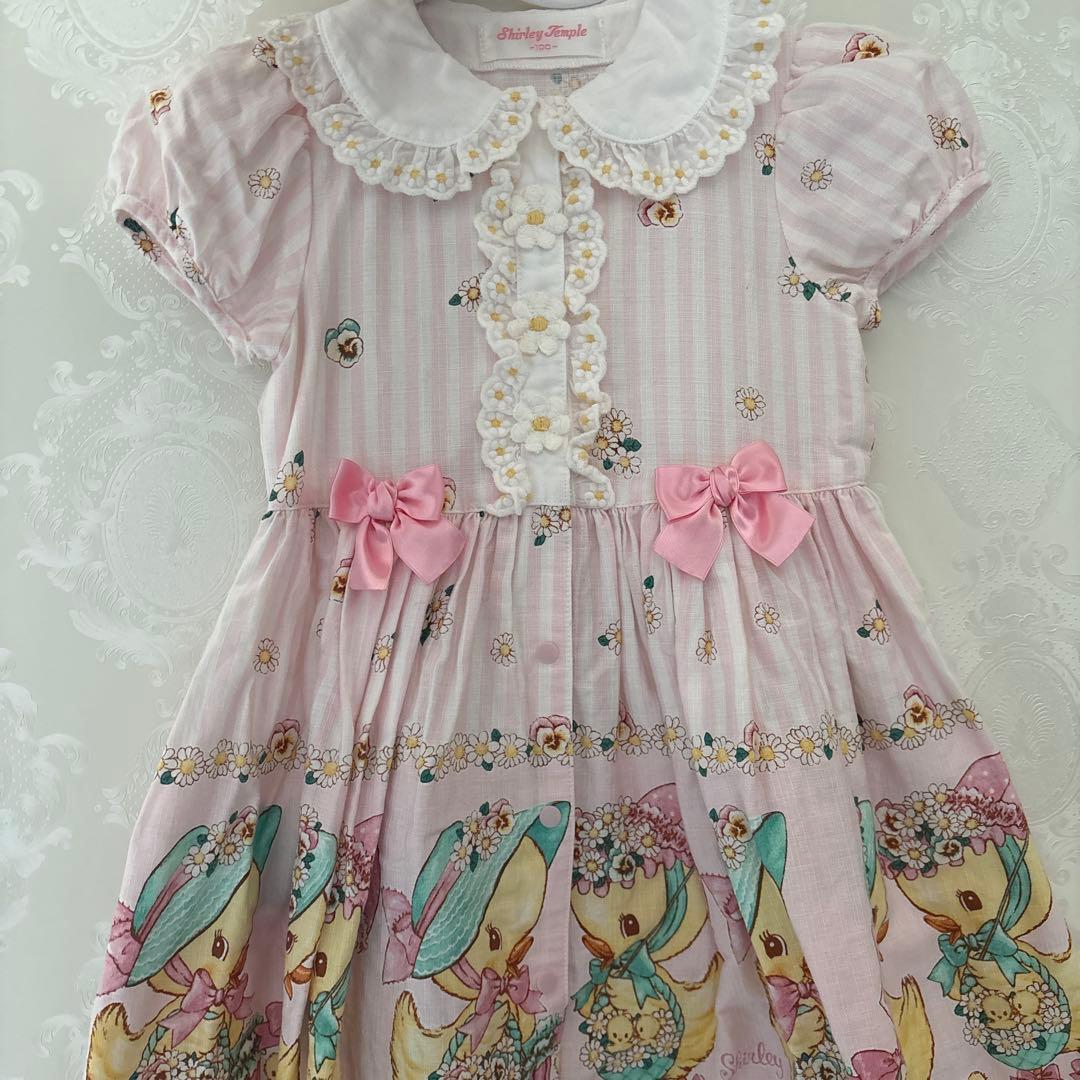 シャーリーテンプル♡あひるお出かけプリントシリーズ♡ワンピース100センチ美品