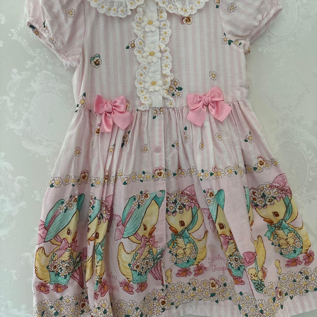 シャーリーテンプル♡あひるお出かけプリントシリーズ♡ワンピース100センチ美品