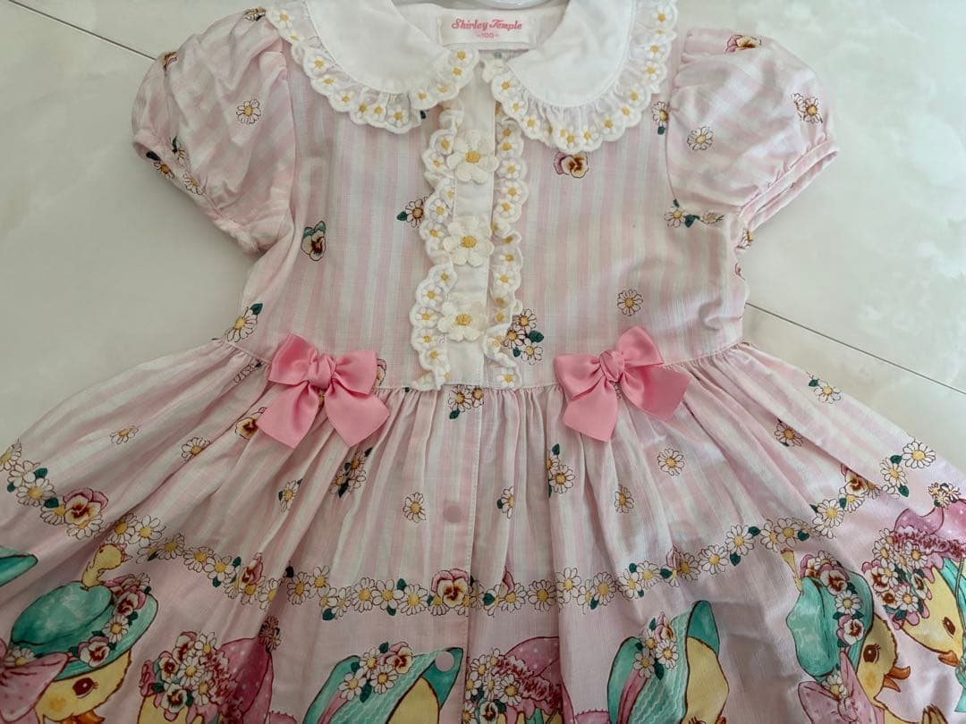 シャーリーテンプル♡あひるお出かけプリントシリーズ♡ワンピース100センチ美品