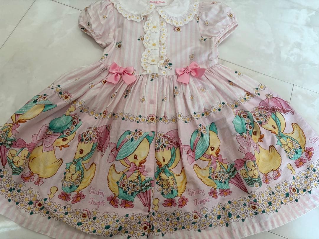 シャーリーテンプル♡あひるお出かけプリントシリーズ♡ワンピース100センチ美品