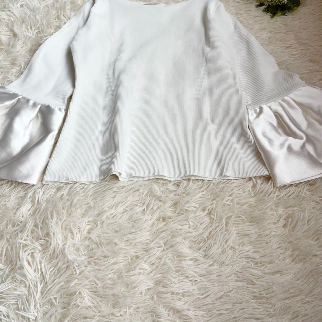 セルフォード CELFORD ベルスリーブリブニットプルオーバー 38