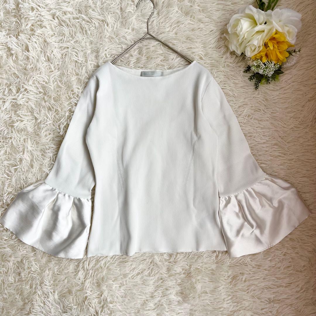 セルフォード CELFORD ベルスリーブリブニットプルオーバー 38