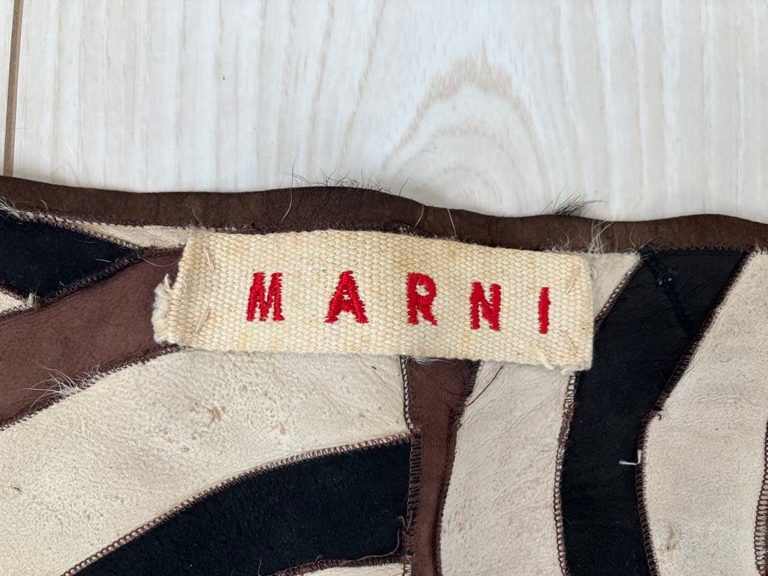 MARNI 円形模様 ファーショール