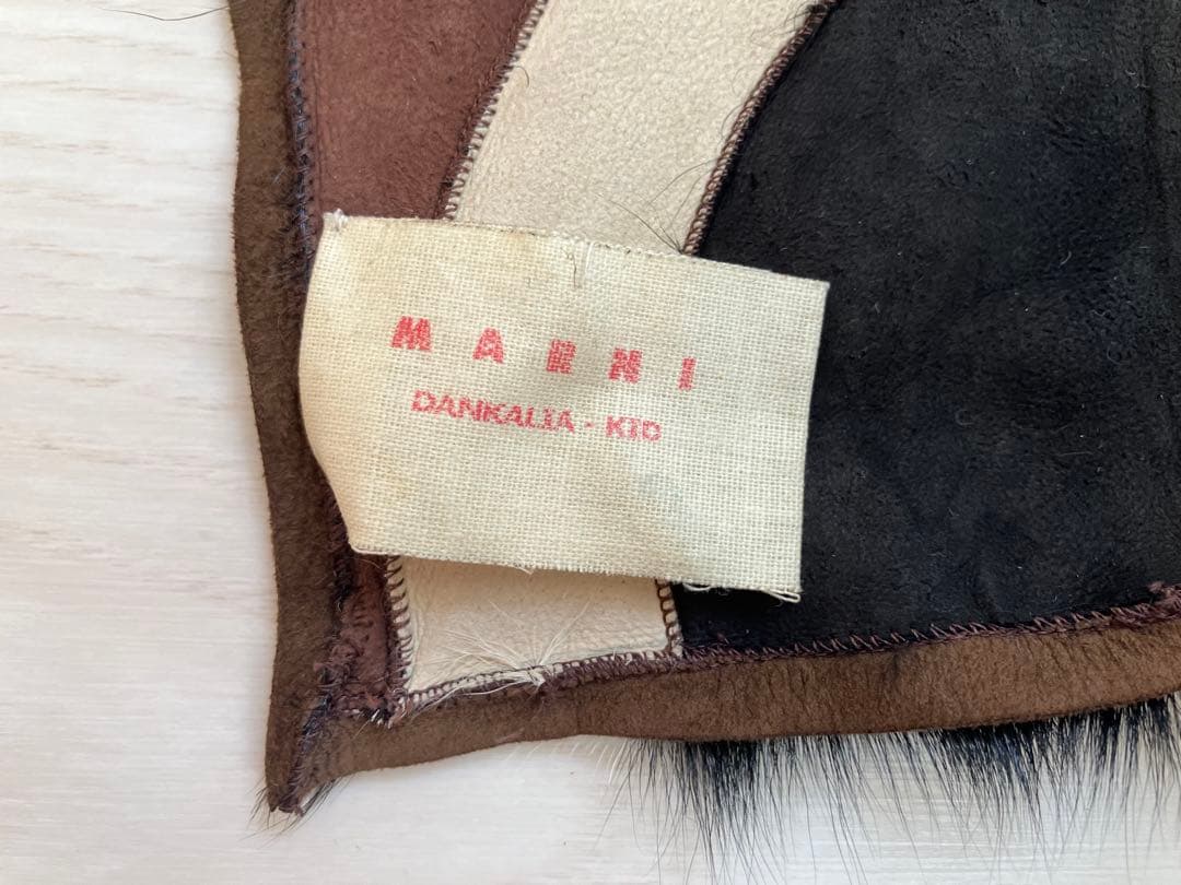 MARNI 円形模様 ファーショール