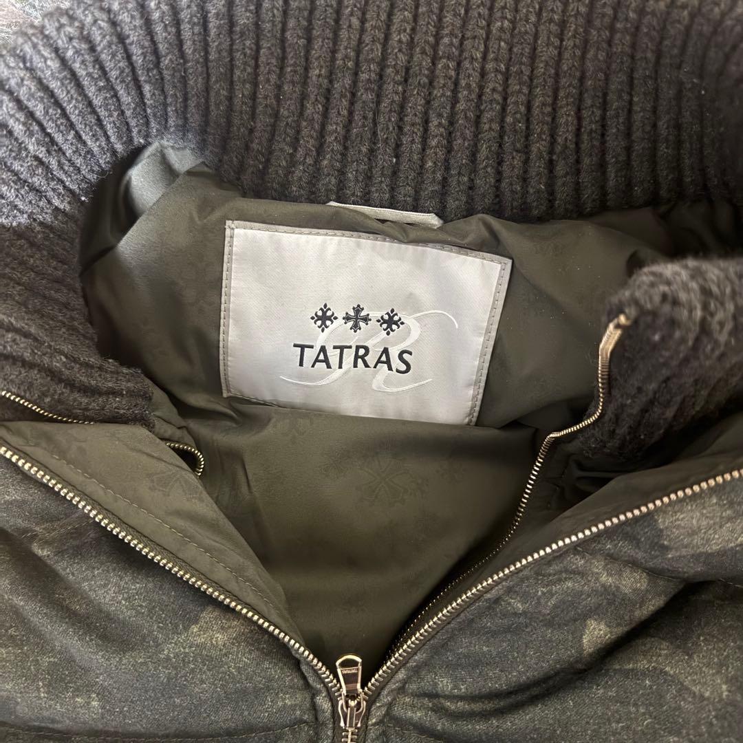 TATRAS 迷彩　フード付きノースリーブダウン　フード取り外し可！