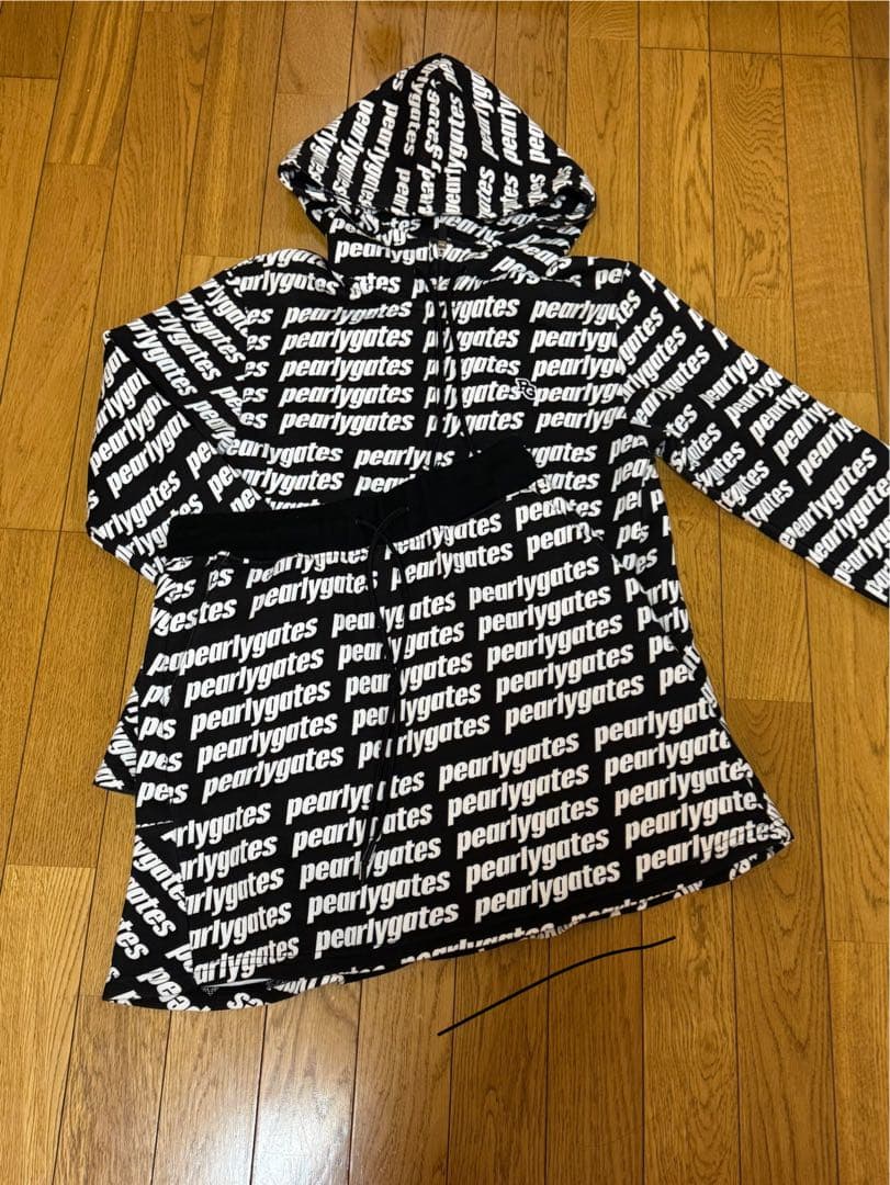 パーリーゲイツ　レディース　ロゴプリント　パーカー　スカート　セットアップ　美品