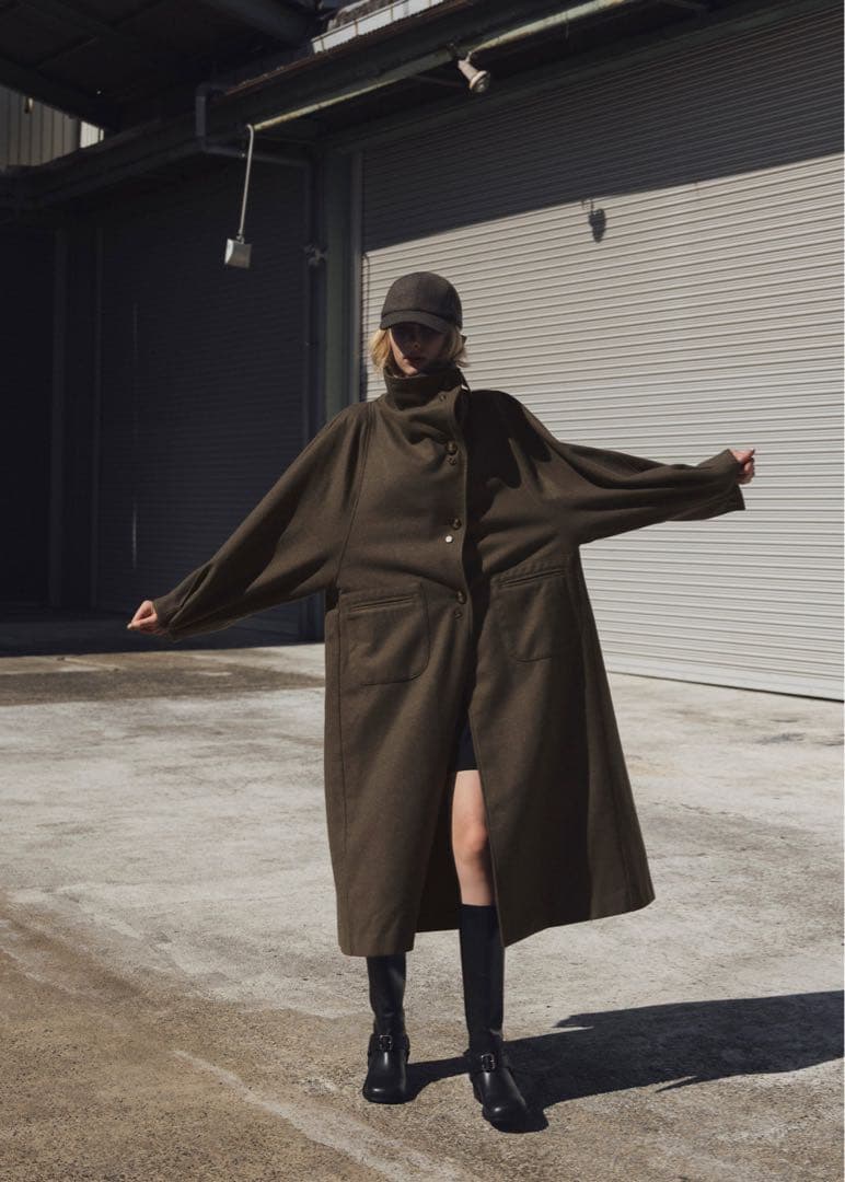 ジャケット・アウター raglan volume sleeve over coat