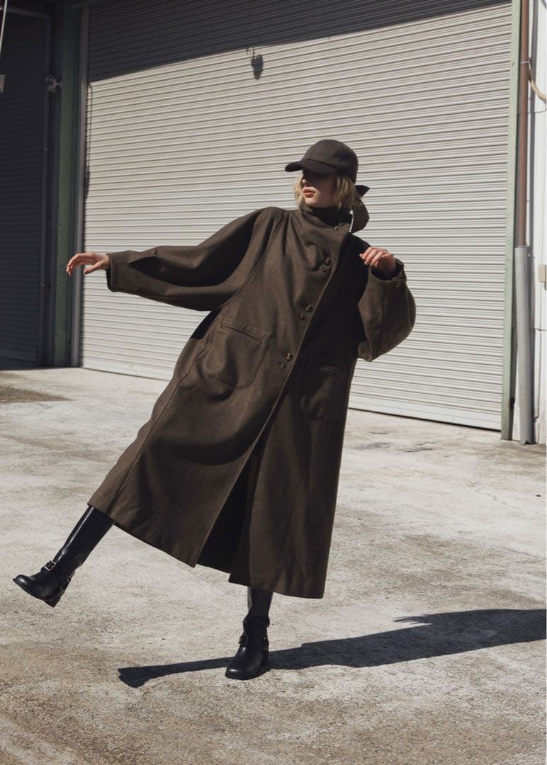 ジャケット・アウター raglan volume sleeve over coat