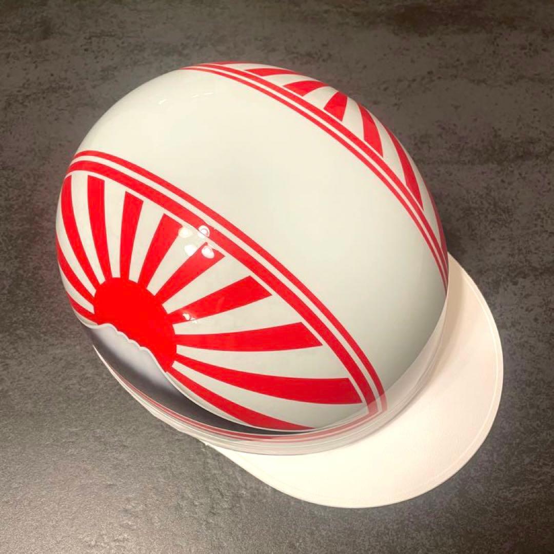 コルク半　富士　日章　カスタム　マーシャル　半キャップ　ヘルメット　バイク用
