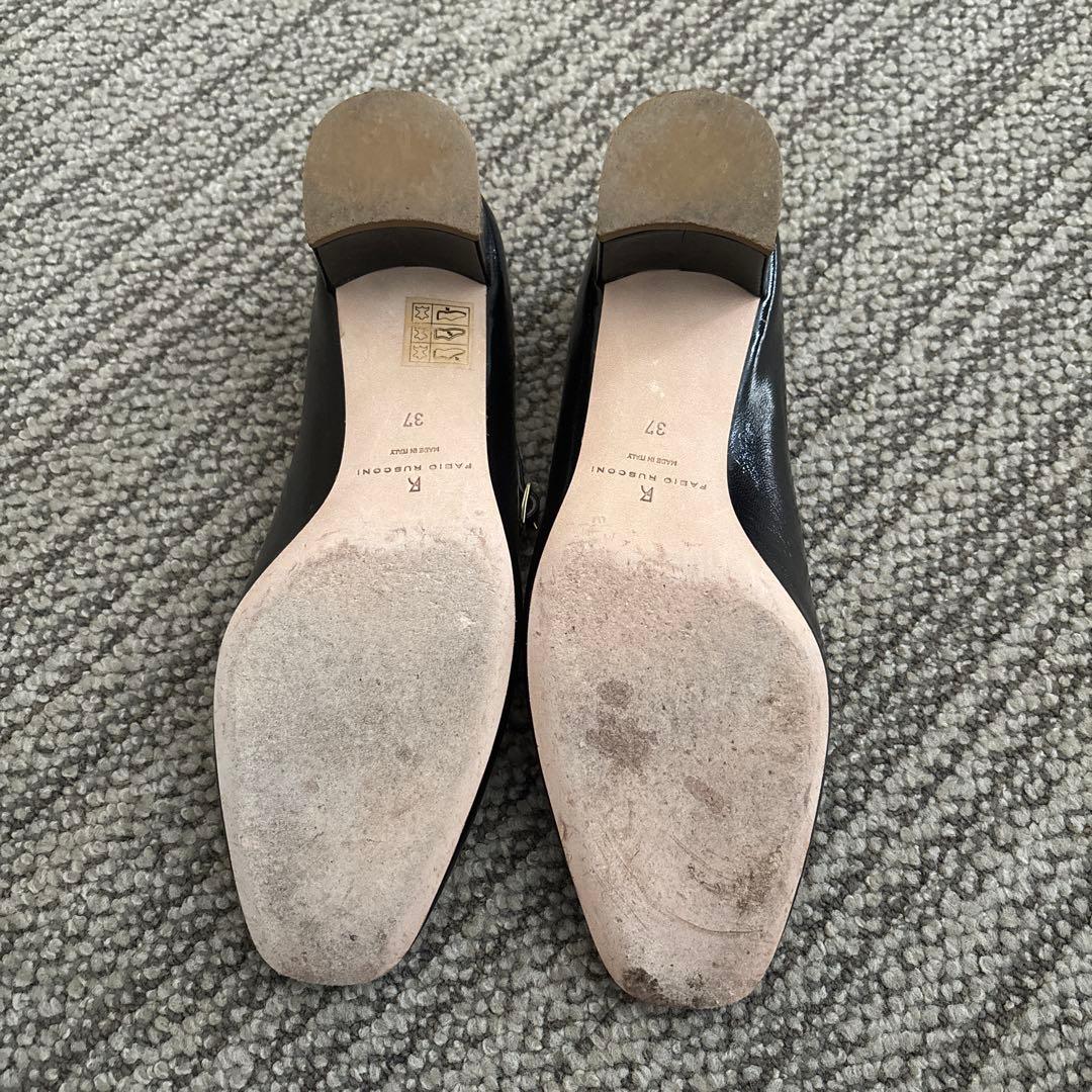 FABIO RUSCONI パテントメリージェーンパンプス ブラック　37