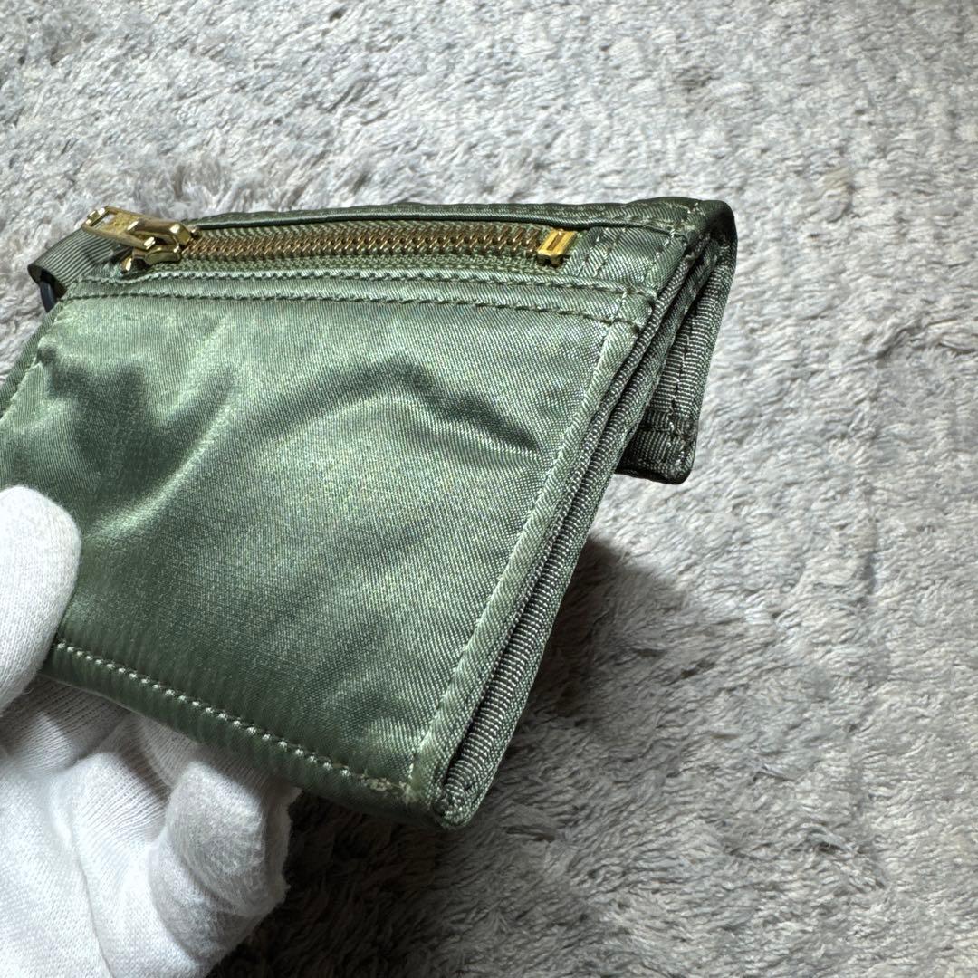 【未使用】PORTER タンカー 三つ折り財布 ポーター セージグリーン 財布