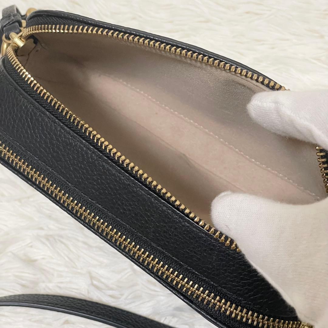 【未使用級】TORY BURCHトリーバーチ ショルダーバッグ ミラー ブラック