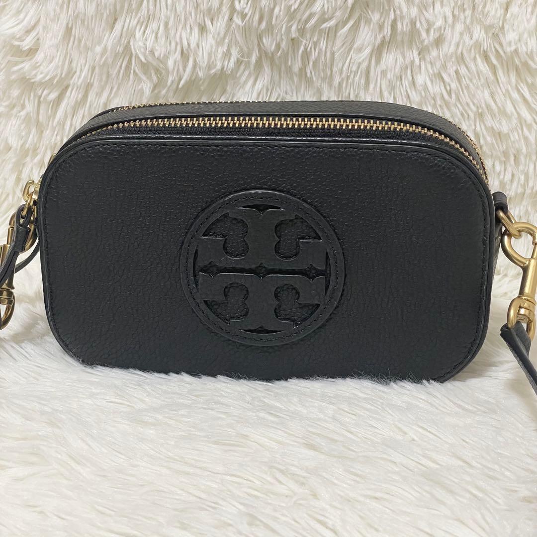 【未使用級】TORY BURCHトリーバーチ ショルダーバッグ ミラー ブラック