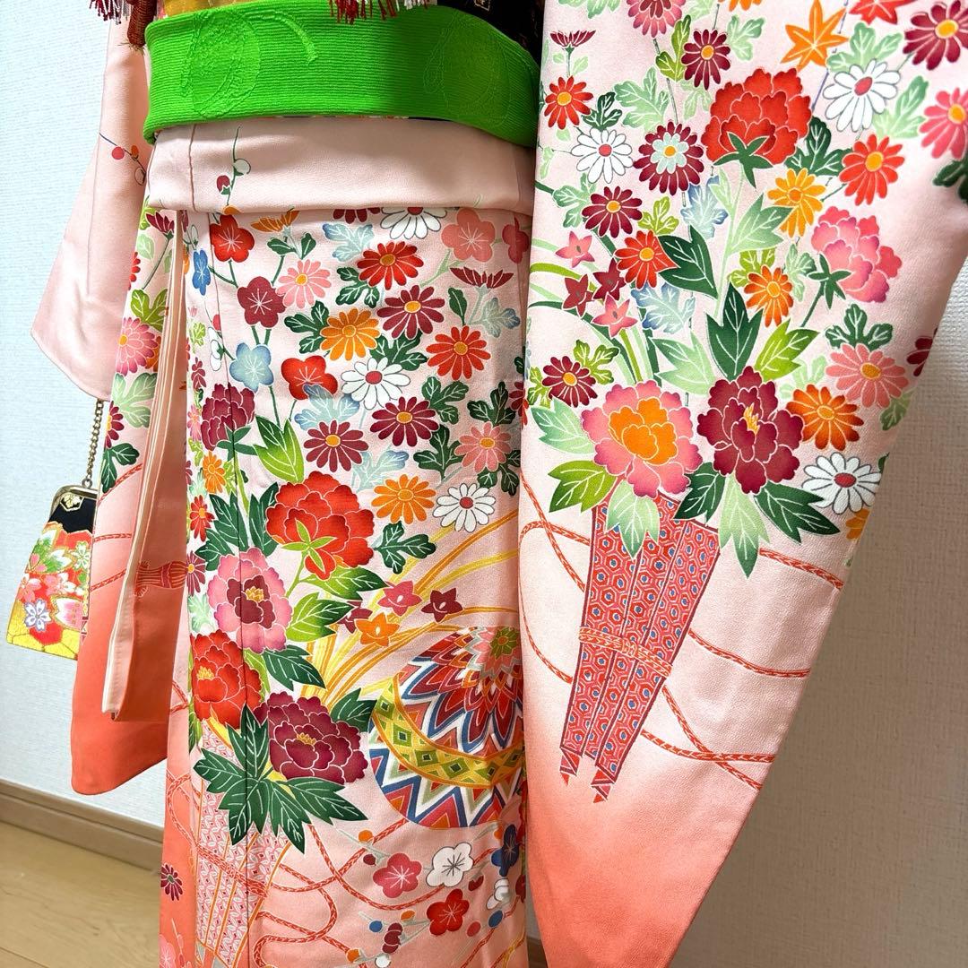 七五三　正絹　着物セット　7歳