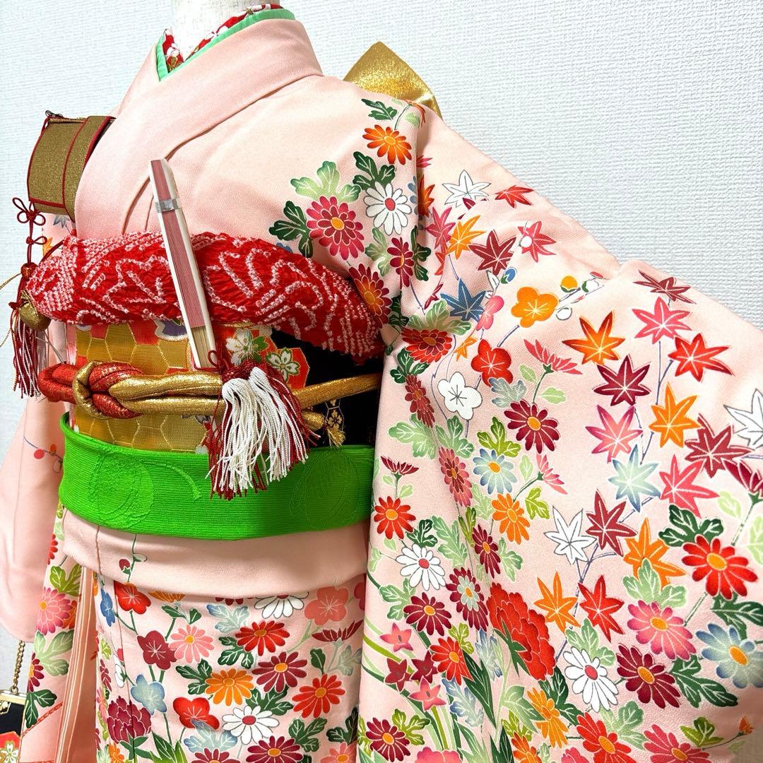 七五三　正絹　着物セット　7歳