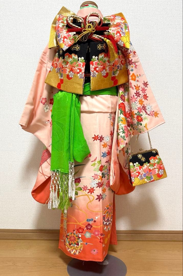 七五三　正絹　着物セット　7歳