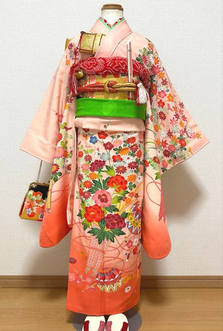 七五三　正絹　着物セット　7歳