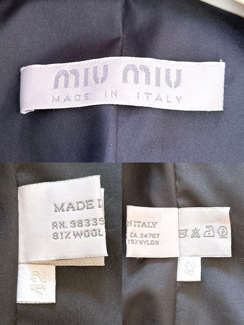 ⭐︎MIU MIUコート ダークグレー チェスター ロングコート ミュウミュウ⭐︎