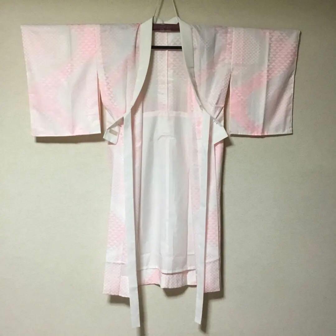✨未使用✨　紙人形　プレタ長襦袢　長襦袢　洗える　東レシルック　ピンク〜白