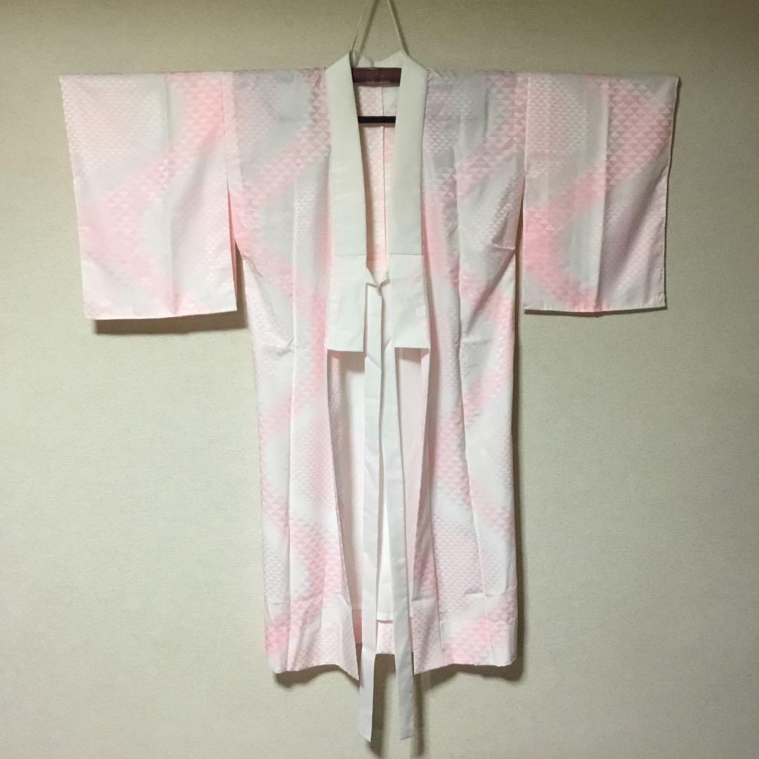 ✨未使用✨　紙人形　プレタ長襦袢　長襦袢　洗える　東レシルック　ピンク〜白
