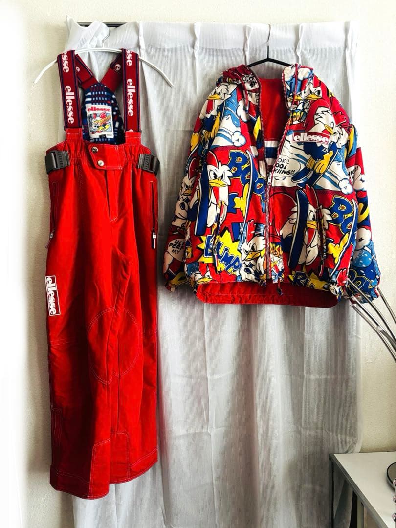 激レア!!ヴィンテージ ellesse リバーシブル　ココリコ　スキーウェア M